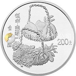 中國(guó)近代國(guó)畫(huà)大師齊白石金銀紀(jì)念幣1公斤圓形銀質(zhì)紀(jì)念幣