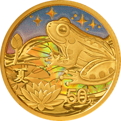 二十四節氣（光陰的故事）金銀紀念幣3克圓形金質紀念幣