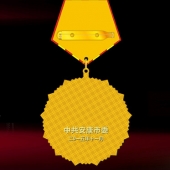 2015年10月設計制作　安康市委表彰優(yōu)秀共產(chǎn)黨員功勛章設計制作