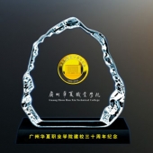 2016年4月定制　廣州華夏職業(yè)學院30周年校慶金銀擺件定制