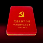 2016年6月制作　中共漢濱區(qū)委優(yōu)秀黨務工作者勛章制作