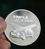 天津一汽豐田威馳下線純銀紀(jì)念幣,純銀紀(jì)念章