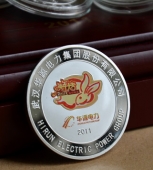 武漢華源電力集團功勛員工純銀獎?wù)?純銀勛章,純銀徽章