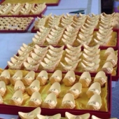 黃金元寶定制，純金元寶定做，制作千足金金元寶