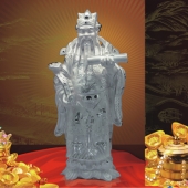 祿星純銀擺件、純銀祿星降臨、祿星純銀工藝品擺件